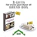 AllGreen Vintage Bread-Box Container for Kitchen Decor Stainless Steel Metal Bread Bins Retro Cream for Kitchen Counter Dry Food Storage, Including Free Butter Dish, and Serving eBook Store Bread Loaf