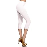 Leggings Depot Women's High Waist Leggings Soft 1” Waistband Solid Pants - Regular, Plus, 1X3X, 3X5X