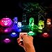 Honfeng Submersible LED Lights,Waterproof Underwater Remote Controlled Battery Operated Wireless Multicolor Submersible Led Lights Holloween Pond, Party, Wedding, Vase Base etc.4 Pack