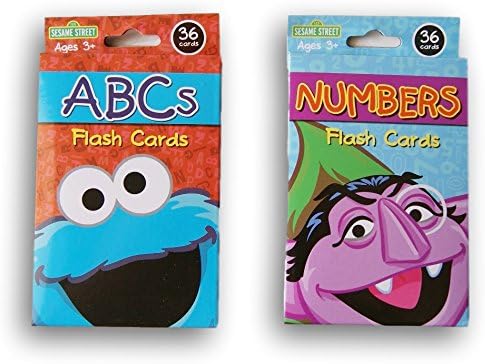 Sesame Street Early Development Flash Cards - Numbers and ABCs - 72 Count