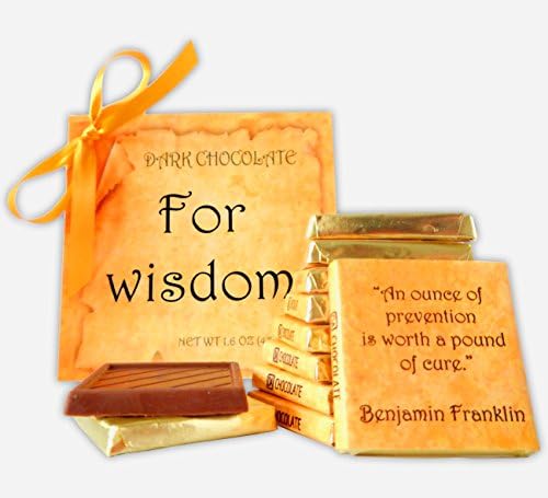 DA CHOCOLATE Cute Candy FOR WISDOM Dark Chocolate Gift Set 9 pieces of chocolate 5x5in 1 box (Seller 0349)
