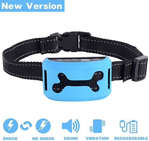Moolia Bark Collar Large Dog, [Upgrade] No Bark Control Humane Training Barking Control Collar for Small, Medium, Large Dog, Rechargeable Anti-Bark No Harm Shock Rainproof Collars (7 Sensitivity) by