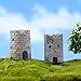 MagiDeal Mini Round Castle Dollhouse Landscape Bonsai Craft DIY Home Garden Decor