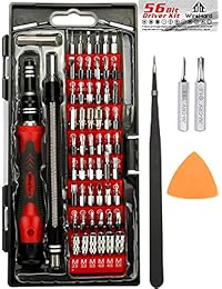 Kit de herramientas superior de reparación 62 en 1 con 56 brocas magnéticas. Juego de destornilladores de precisión con trinquete para destornillador. Herramientas para reparación de iPhone teléfono móvil ordenador Kit de herramientas para electricista