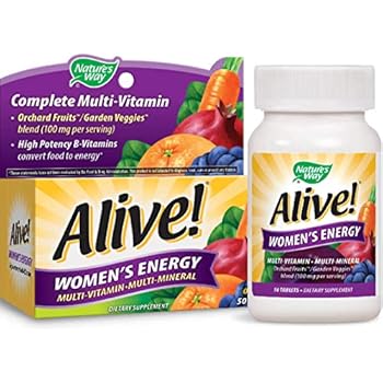 Natures Way Womens Energy Multivitamin Tablets Fruit And Veggie Blend 100mg Per Serving 50 Tablets