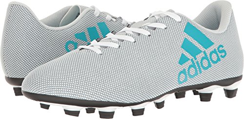 Adidas men s x 17.4 fxg soccer shoe, white/energy blue/clear grey…