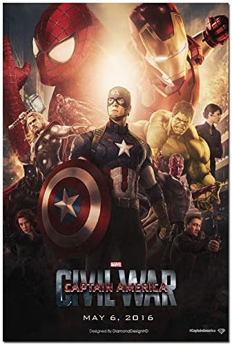 Amazon Co Jp キャプテン アメリカ3南北戦争の映画シルクのポスター24x36インチスパイダーマンアイアンマントール 並行輸入品 ホーム キッチン