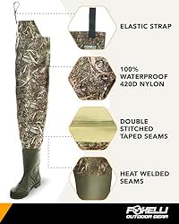 Foxelli Hip Waders – Waterproof Camo Hip Waders