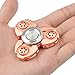 Dacra For UFO Tri-Spinner Rose Gold Fidget Focus ADHD EDC Time Killer Toy With Beautiful Look and Great for Anxiety Relief & Deep Thought, Stable Bearing and Smaller Friction