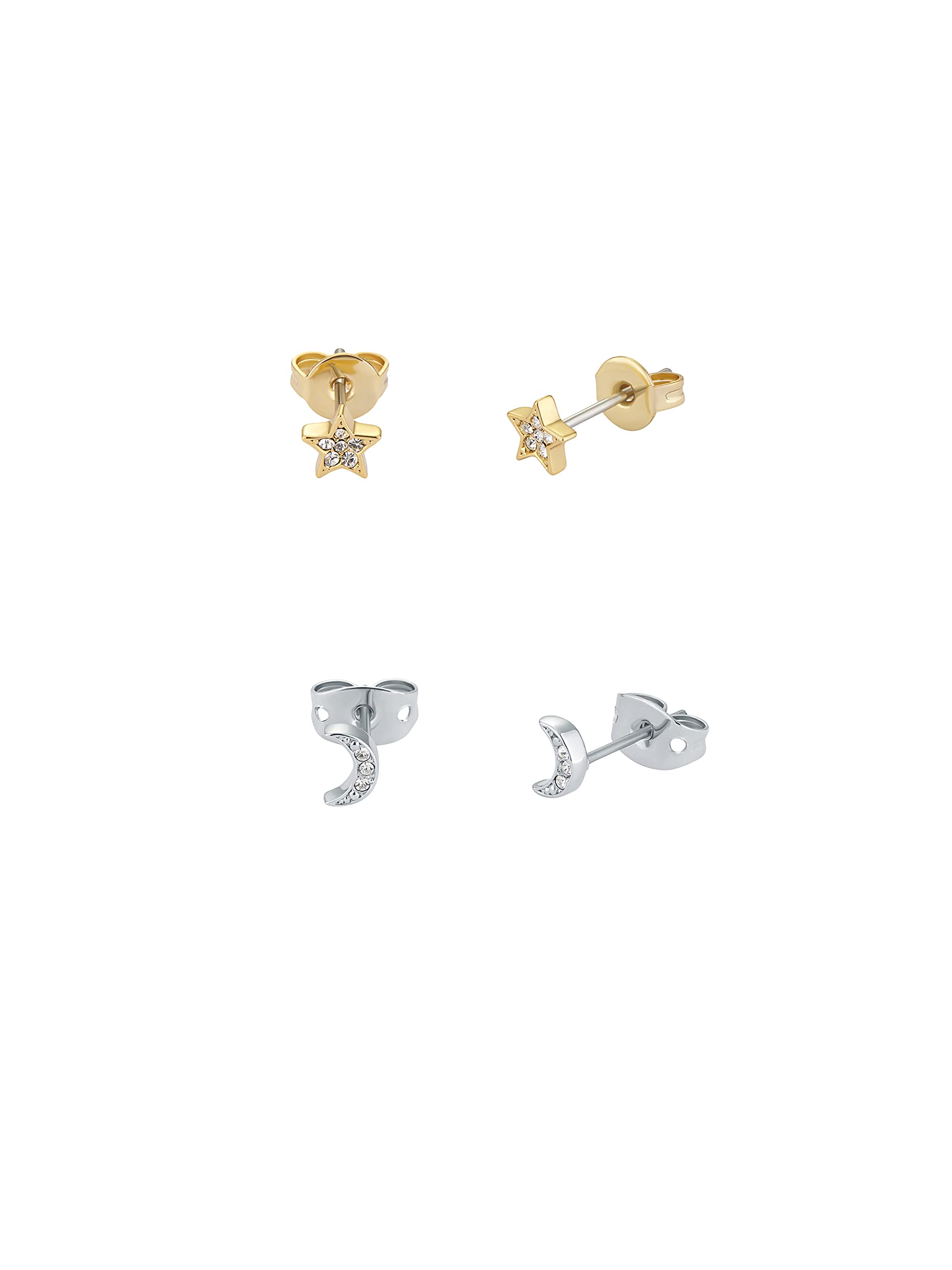 Ted Baker Melanyy Celestial Stud Earring Gift Set (Gold Tone & Silver Tone/ Clear Crystal)