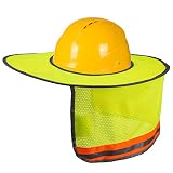 LUTER Hard Hat Sun Shade Neck Shield Sun Protection With Reflective Strip and High Visable Mesh Design For Hardhats/Helmet Construction(1 Pcs)