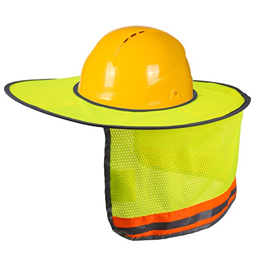 LUTER Hard Hat Sun Shade Neck Shield Sun Protection With Reflective Strip and High Visable Mesh Design For Hardhats/Helmet Construction(1 Pcs)