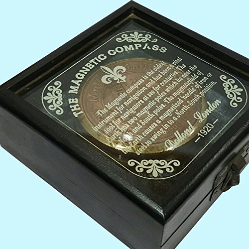 Antiques World The Dollond London 1920 Antique Style Navigational Silver Dial With Directional Magnetic Compass With Box AWUSASC 018