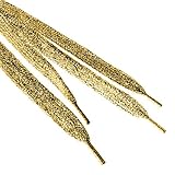 TopTie Metallic Lurex Flat Shoelaces, Fashion Bling Shoelaces, Price/Pair