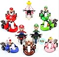 New Set of Super Mario Bros 2" Kart Pull Back Car Figure kid's gifts