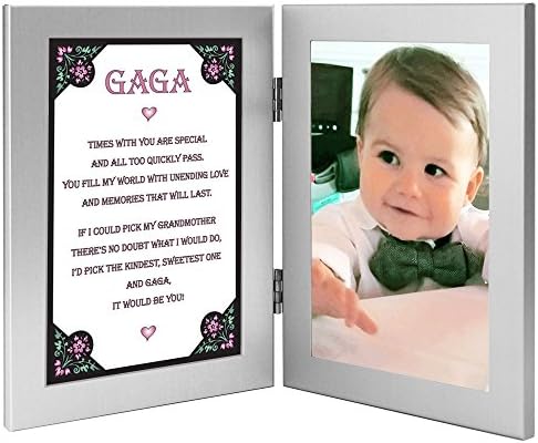Sweet Gift for Gaga from Grandchild for Her Birthday or Christmas, Add 4x6 Inch Photo