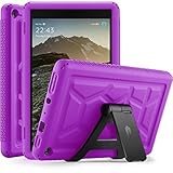 Poetic TurtleSkin All-New Amazon Fire HD 8 2017 Rugged Case with Free Stand Heavy Duty Silicone and Sound-Amplification feature Cover for Amazon Fire HD 8 2017 (7th Generation,2017 Release) Purple