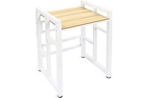 WBGANG Heavy-Duty Washer Dryer Stacking Rack,Washer and Dryer Storage Shelf with Adjustable Shelf,Space-Saving Stackable Storage,Organizer Rack for Bathroom for Laundry Rooms,Apartments,Garages(White)