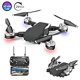 B-Qtech Drone with Camera, 1080P HD Drone for Kids & Adults & Beginners, Foldable WiFi RC Quadcopter Drone, 35 Min Long Flight Time, Live Video, Headless Mode, One Key Return