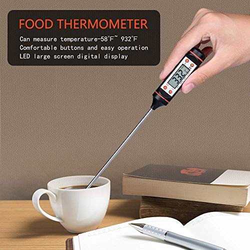 Non-Contact Digital Infrared Thermometer - Laser Thermometer Gun -58℉~ 932℉ (-50℃ ~ 500℃) Adjustable Emissivity,Temperature Probe for Cooking/Air/Refrigerator/Freezer (Yellow-2) - Thumbnail 2
