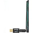 Ziquigoa Long Range Bluetooth 5.4 USB Adapter for PC Laptop, Wireless Transmitter Dongle Pair w/Headset Headphones Earbuds Speaker Mice Keyboard Printer for Windows 11 10 8.1 7 Computer Desktop