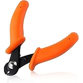 LEONTOOL 3-Inch Memory Wire Cutters for Jewelry Making & Crafts, Carbon Steel, Orange & Black, Part Number 5GD1672-FBA