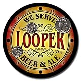 Looper Family Name Beer & Ale Neoprene Coasters