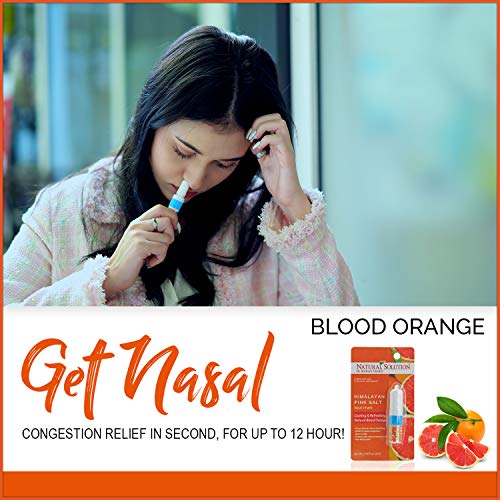 Natural Solution Pink Salt Aromatherapy Nasal Inhaler with Refreshing