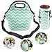 Reusable Lunch Bags Insulated Lunch Tote Large Neoprene Waterproof Lunch Pouch Picnic Lunch Box with Water Bottle Bag for Kids,Women