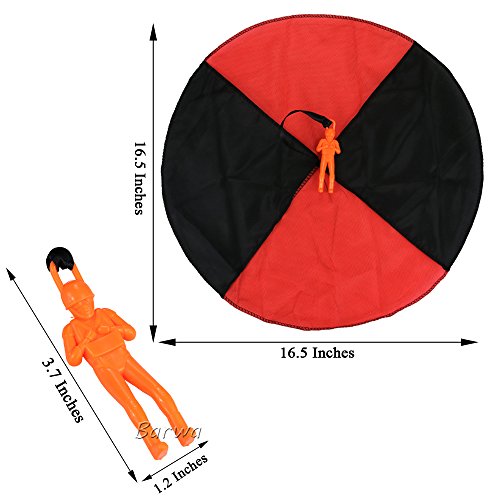 image for Barwa 4 Pieces Parachute Toy Tangle Free Throwing Parachutes Men Launc