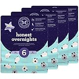 Honest Overnight Baby Diapers, Sleepy Sheep, Size 6, 84 Count