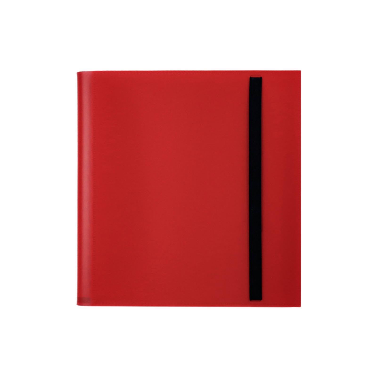 Harilla Cards Binder 12 Pockets Card Storage Binder 480 Cards Side Loading Storage Protection Cards Binder Holder for Baseball Cards, Red