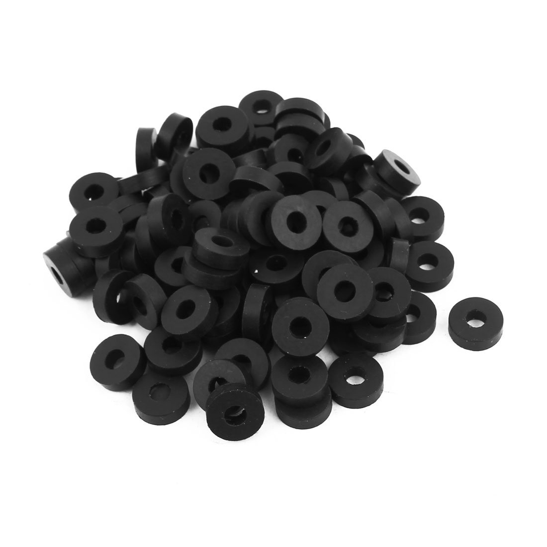 sourcingmap Rubber Flat Washers 13mm OD 5mm ID 4mm Thickness for Faucet Pipe Water Hose, Pack of 100