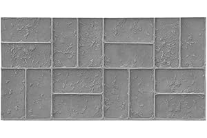 Worn Brick Basketweave Concrete Stamp Single by Walttools | Classic Woven Paver Pattern, Sturdy Polyurethane Texturing Mat, Decorative Realistic Detail (Floppy)