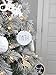 Set of 4 Modern Farmhouse Rustic Rae Dunn Inspired Christmas Ornaments with “FAITH”, “HOPE”, “GRACE”, “BELIEVE” printed on 4” Natural Birch Wood white circles with Jute Hanger, Giftboxed