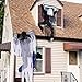 UFUNGA 6 Foot Life-Size Hanging Climbing Dead Zombie Monster Prop Halloween Decoration for Outdoor/Garden/Wall/House/Office