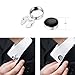 ORAZIO 2 Pairs Black Gold Tone Round Cuff Button Covers for Men Women Cuff Links for Shirts