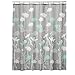 MangGou Fabric Shower Curtain,Daisy Flowers Shower Curtain Liner,Waterproof Polyester Bathroom Curtain With 12 Hooks,Mildew resistant,Machine Washable,Teal & Grey,72 x 72 inch