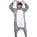 Silver Lilly Unisex Adult Pajamas - Plush One Piece Cosplay Zebra Animal Costume