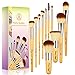 Party Queen Bamboo Makeup Brushes Set 11 Pieces Professional Kabuki Foundation Blending Blush Concealer Eye Face Powder Cosmetics Brush Kit With Box
