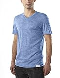 Woolly Clothing Men's Merino Wool V-Neck Tee Shirt - Ultralight - Wicking Breathable Anti-Odor
