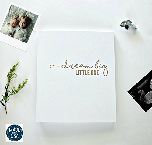 Baby Shower Gift Baby Memory Book. Flat-Lay Softcover, 100 Pgs. Cardstock Embossed Rose Gold Foil. Memory Book For Baby's First Year. Baby Shower Advice, Baby Shower Guest Book White - Thumbnail 6