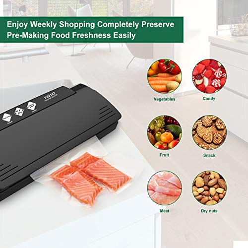 Vacuum Sealer Machine Multifunction Automatic Sealing System with 10 Sealing Bags, Multi-use Vacuum Sealing Packing System, Dry and Moist Mode for Food Savers and Sous Vide - Thumbnail 4