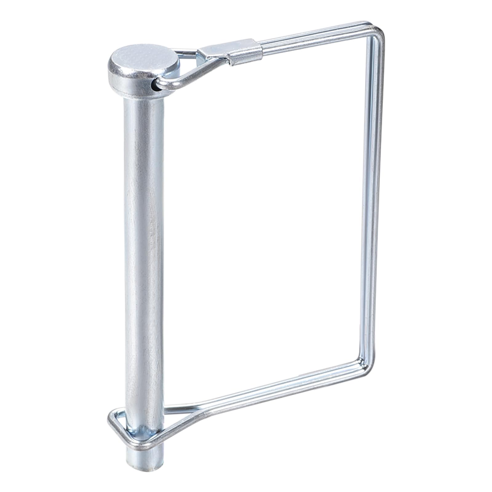 DTGN 10mm x 80mm (DxL) Shaft Locking Pin - 1Pack - Good for Farm Trailers Lawn - Carbon Steel Square Trailer Coupler Pin - Silver Tone