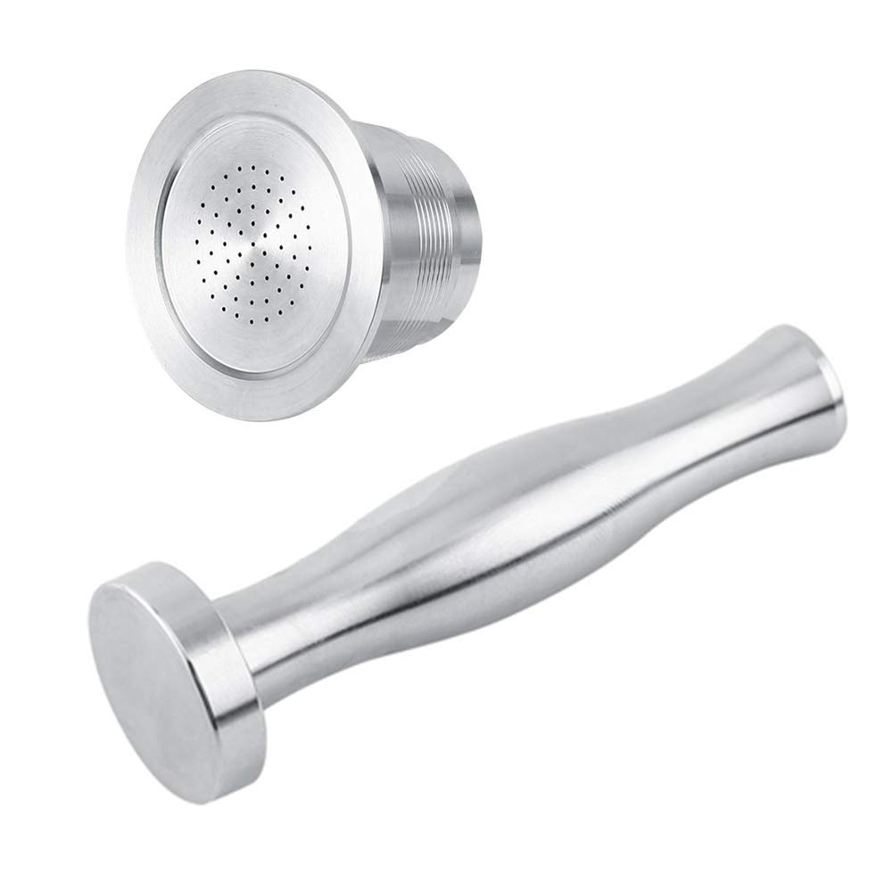 Rechargeable Stainless Capsules Coffee Pod with Tamper Hammer Accessories for Machine with Spoon
