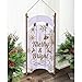 Juegoal Christmas Sleigh Traditional Wooden Sled Decor Hanging Wall Ornaments, 17
