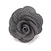 Hansicod Men's Lapel Flower Handmade Boutonniere Pin for Suit (Dark Grey)