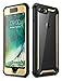 i-Blason Case for iPhone 8 Plus/iPhone 7 Plus, [Ares] Full-Body Rugged Clear Bumper Case with Built-in Screen Protector (Black/Gold)