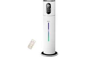 Humidifiers for Bedroom Large Room, 9L/2.37Gal Ultrasonic Cool Mist Humidifier Top Fill Last Up to 52H with 360°Nozzle,Sleep 