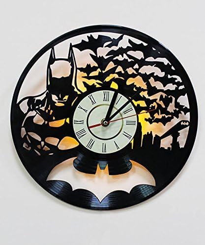 Batman DC Comics LED Lighting Wall Clock Vinyl Record Nightlight Clock Gift Art Decor